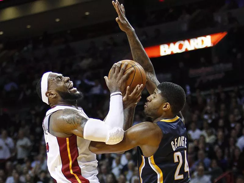 Paul George and LeBron James