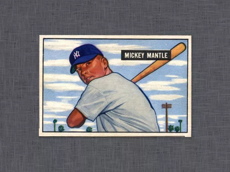 1951 Bowman Mickey Mantle baseball card