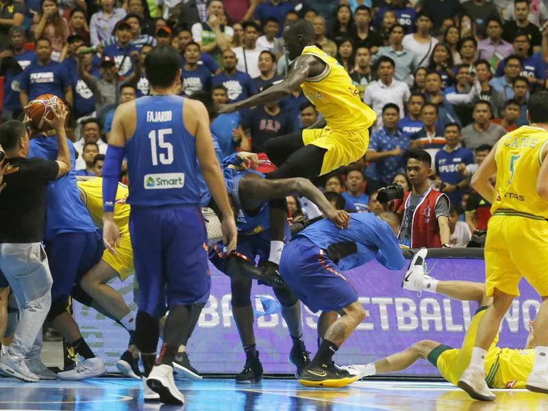 Australian and Phillipines national basketball teams