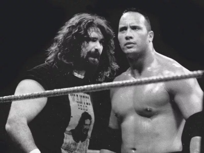 Mick Foley and The Rock