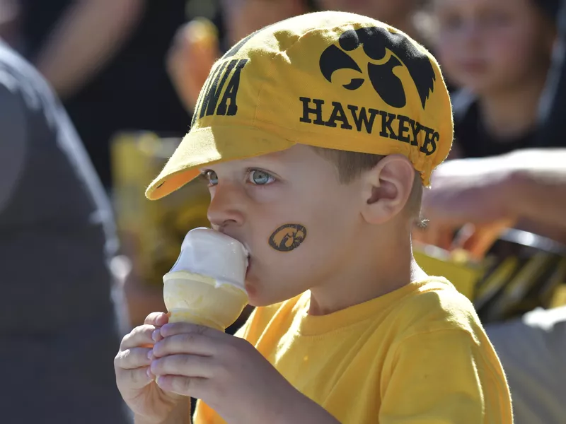 Young Iowa fan