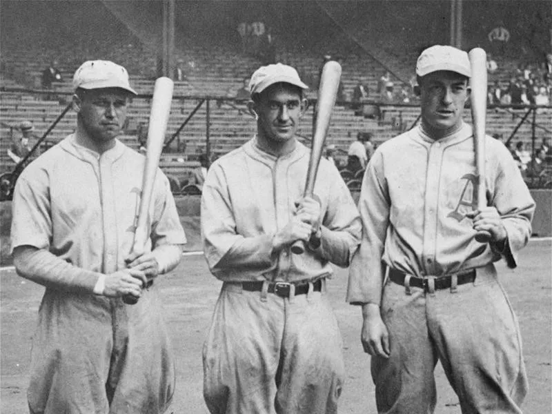 Jimmy Foxx, Mickey Cochrane, and Al Simmons