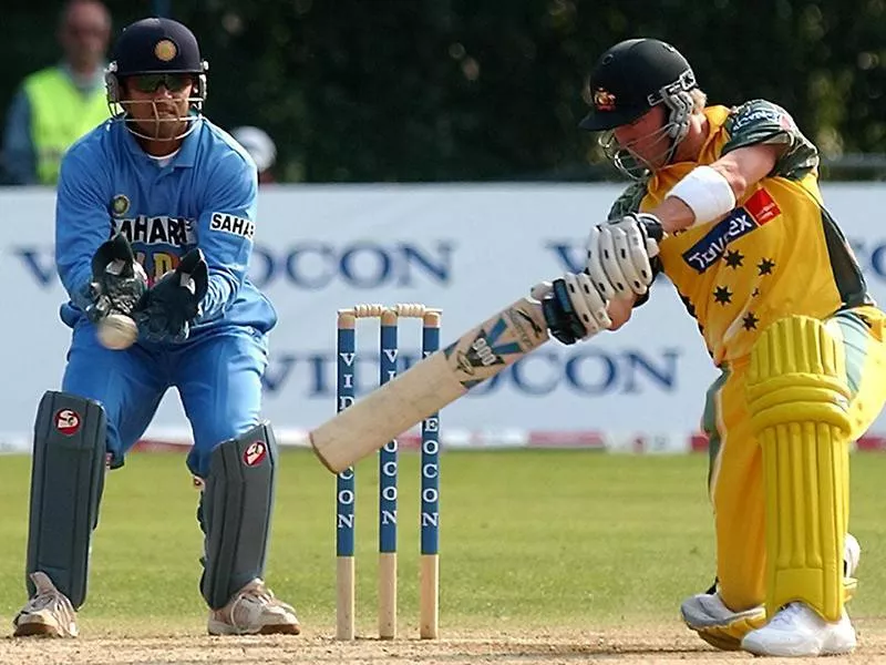 Australia's Michael Clarke bats the ball