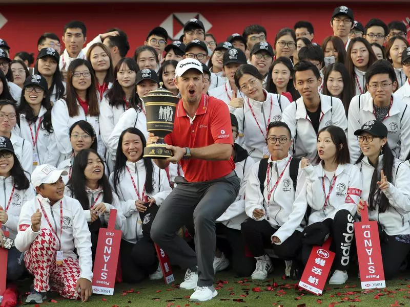 Justin Rose after winning the 2017 WGC-HSBC Champions