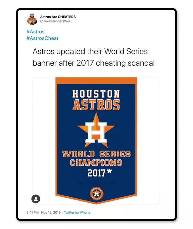 New Astros World Series banner