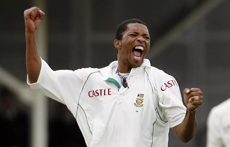 Makhaya Ntini reacts