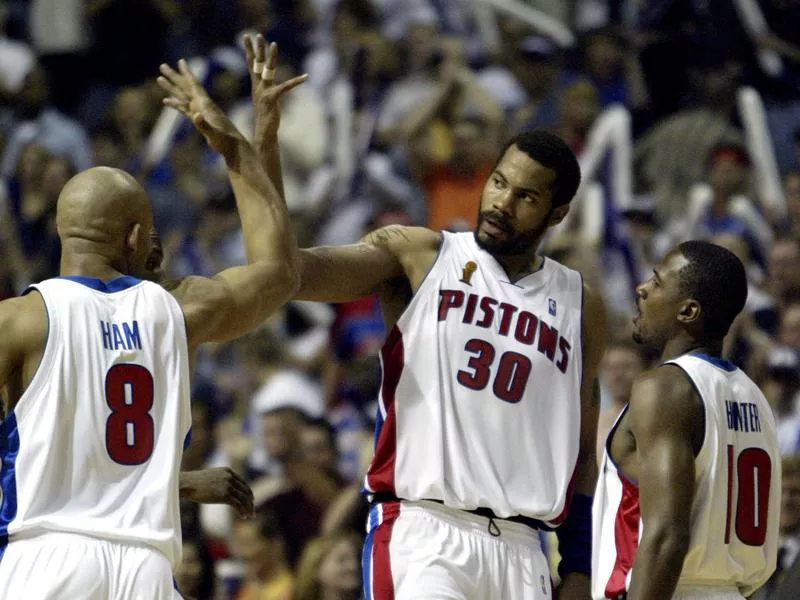 Rasheed Wallace, Darvin Ham, Lindsey Hunter