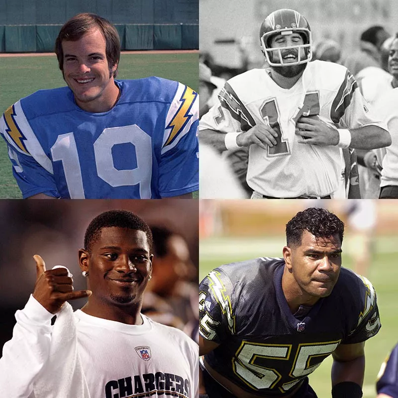 Lance Alworth, Dan Fouts, Junior Seau, LaDainian Tomlinson