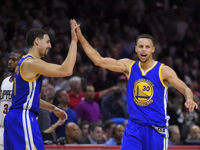 Stephen Curry and Klay Thompson