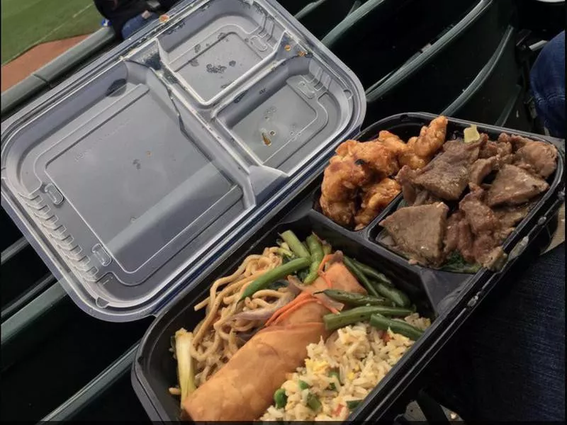 Edsel Ford Fong combo with broccoli beef and orange chicken