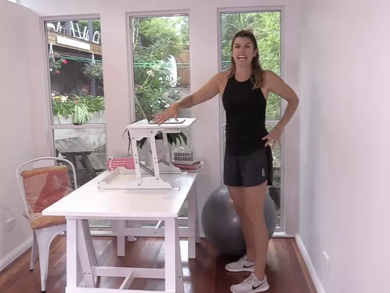 Standing desk workout