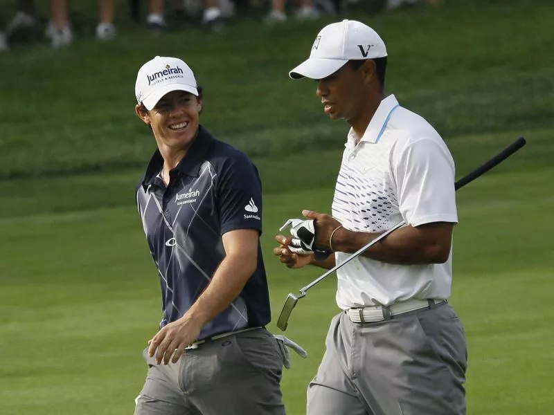 Rory McIlroy and Tiger Woods