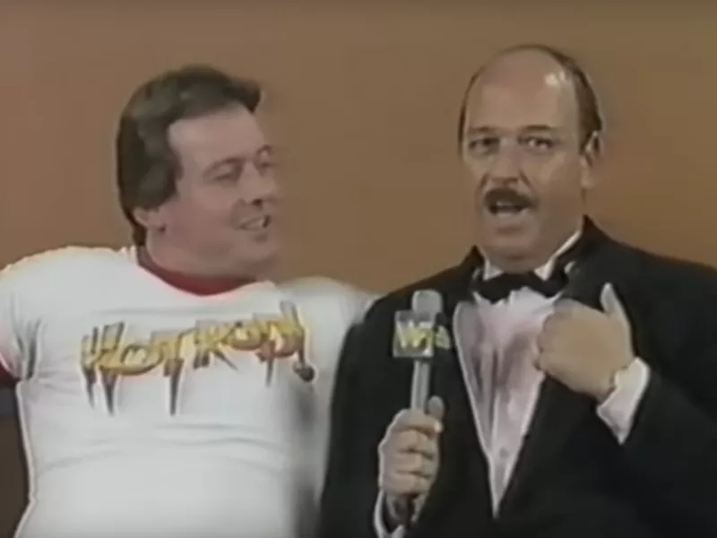 Gene Okerlund and Roddy Pipper