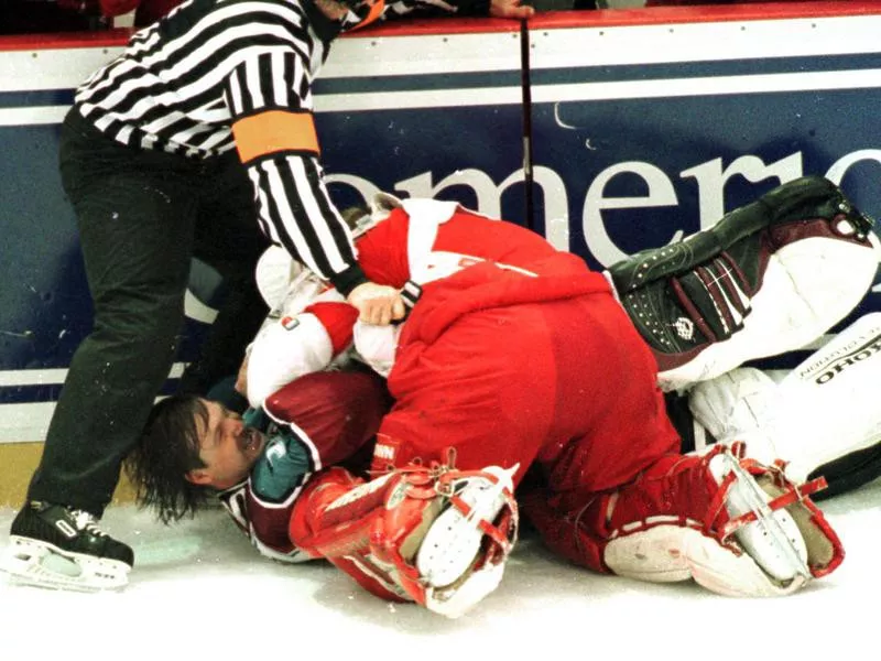 Patrick Roy and Chris Osgood