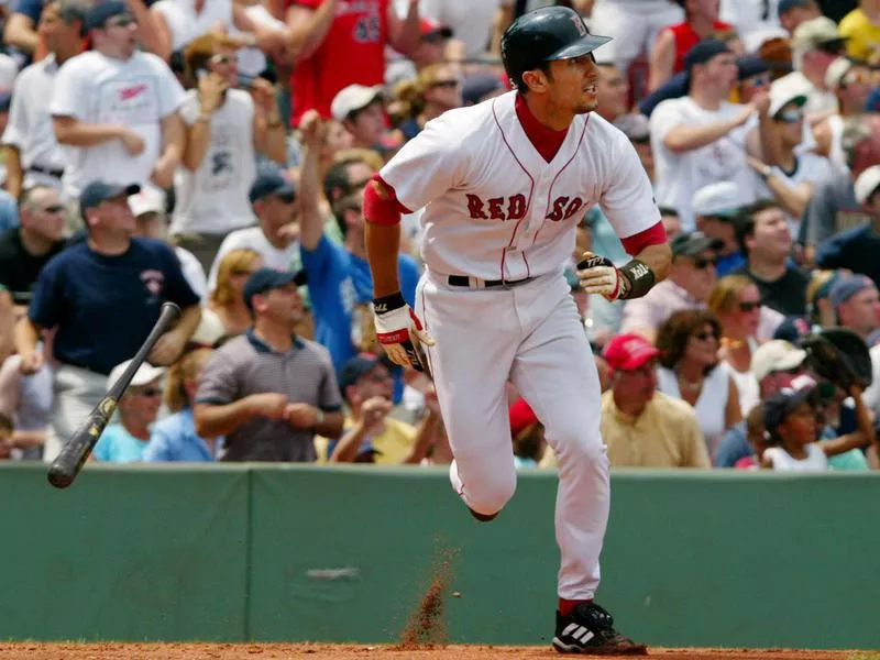 Nomar Garciaparra hits a home run