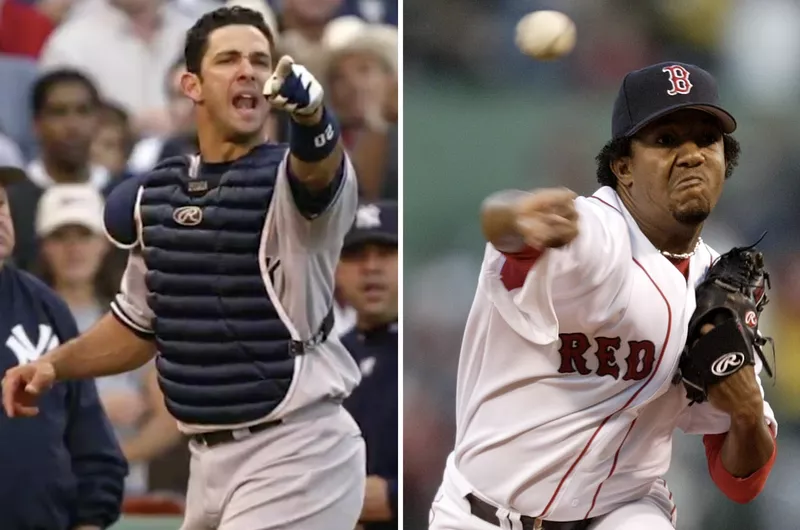 Jorge Posada and Pedro Martinez