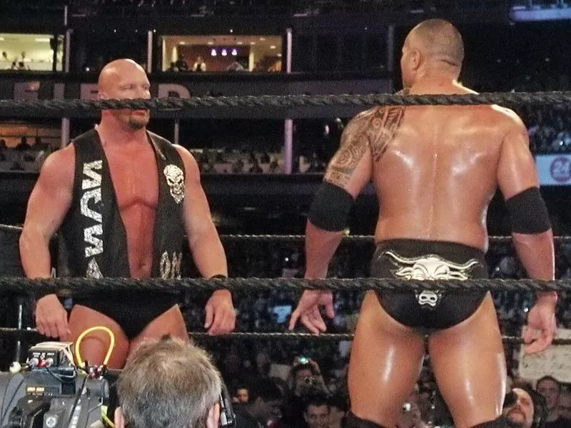 Steve Austin and The Rock