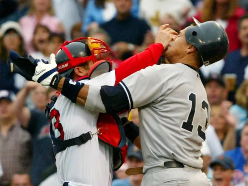 Jason Varitek and Alex Rodriguez