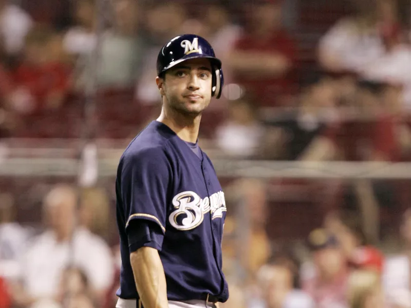 Ryan Braun walks away after striking out