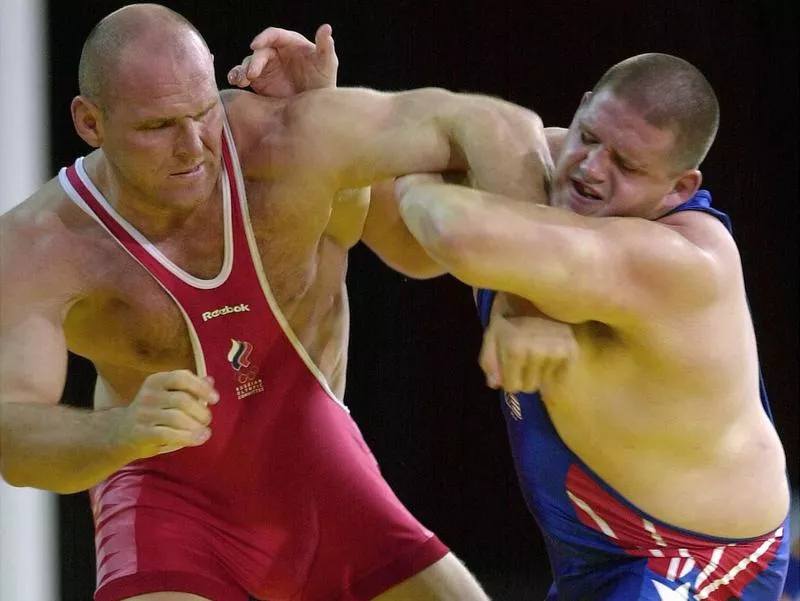 Rulon Gardner and Aleksandr Karelin