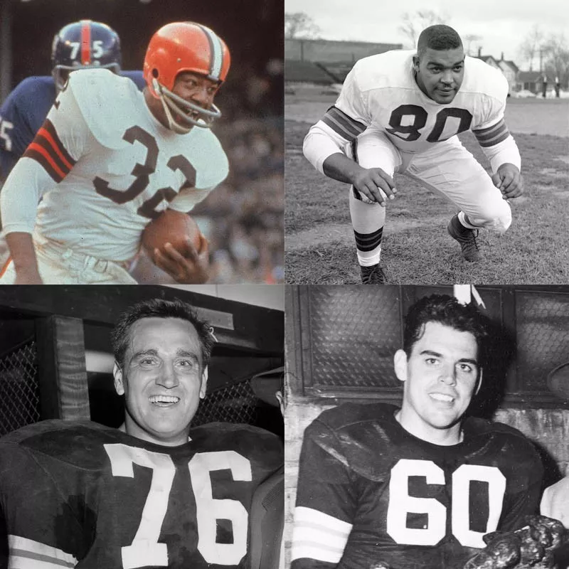 Jim Brown, Len Ford, Otto Graham, Lou Groza