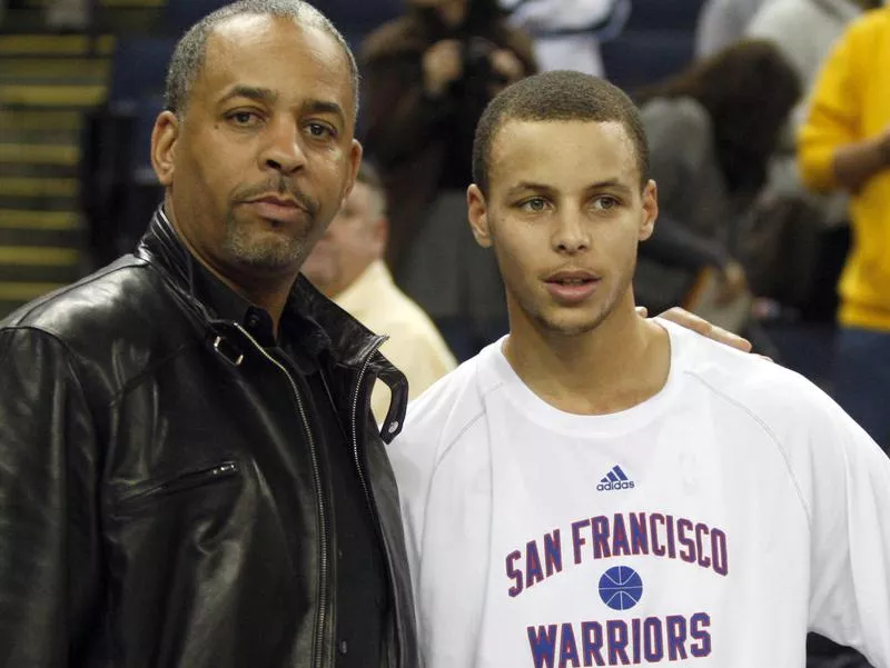 Dell Curry and Steph Curry