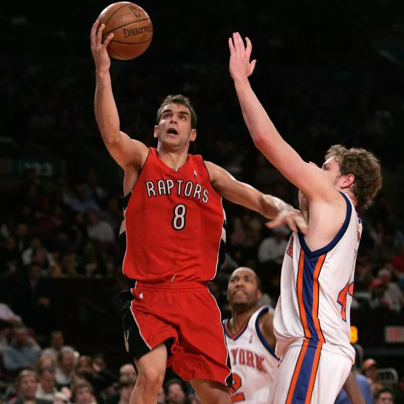 Jose Calderon shoots layup