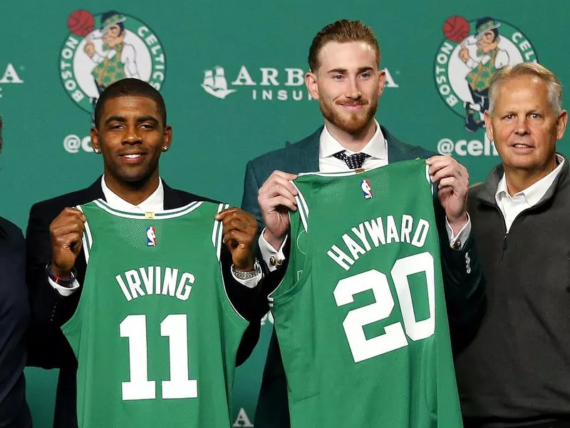 Kyrie Irving, Gordon Hayward, Danny Ainge