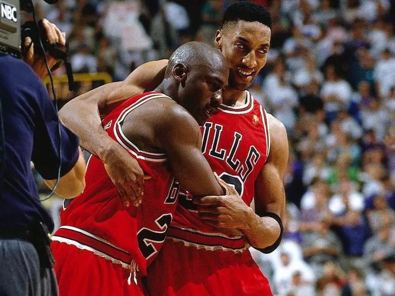 Michael Jordan and Scottie Pippen