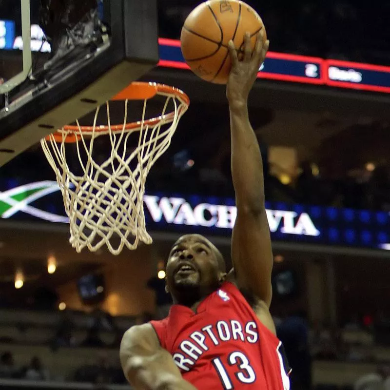 Mike James goes in for a dunk