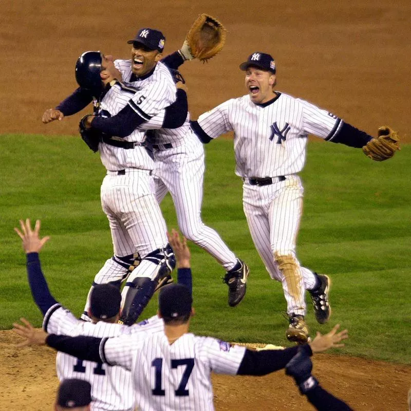 Mariano Rivera celebrates