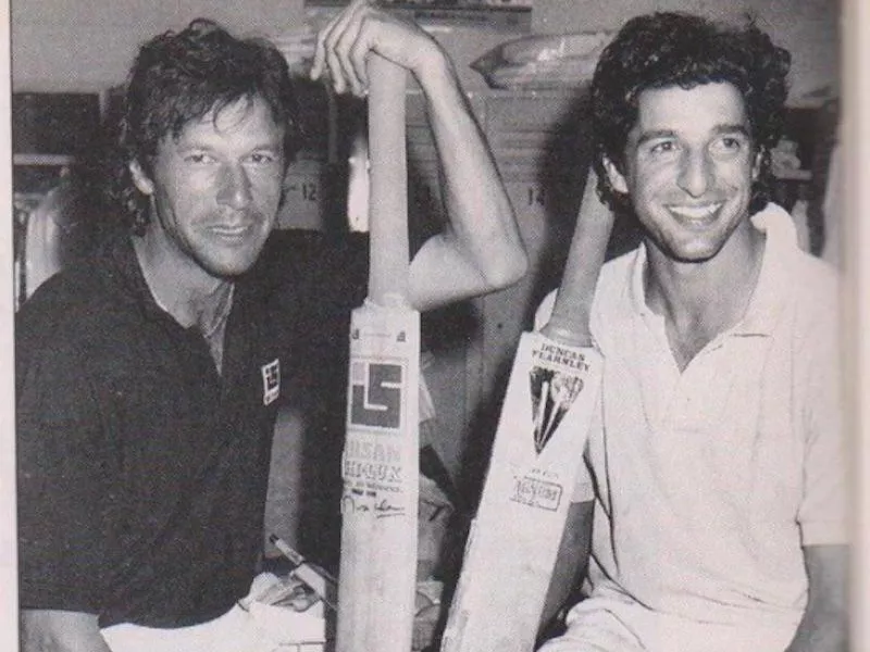 Wasim Akram posing