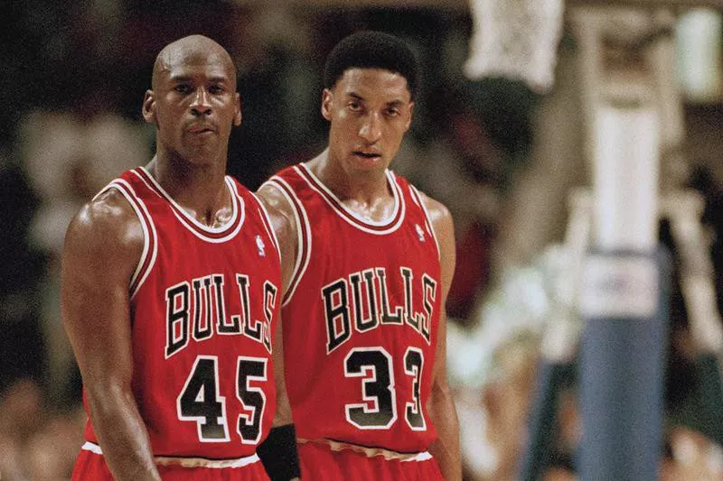 Michael Jordan and Scottie Pippen