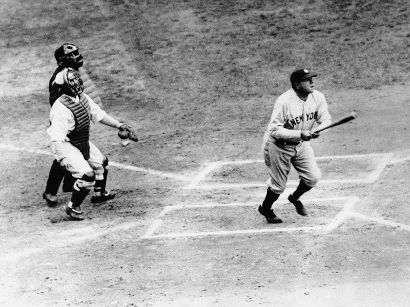 Babe Ruth hitting