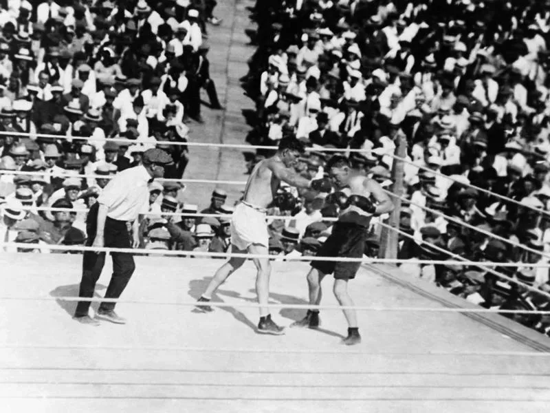 Tommy Gibbons and Jack Dempsey