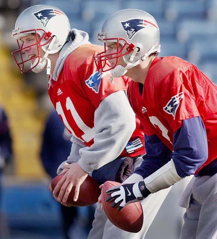 Drew Bledsoe and Tom Brady