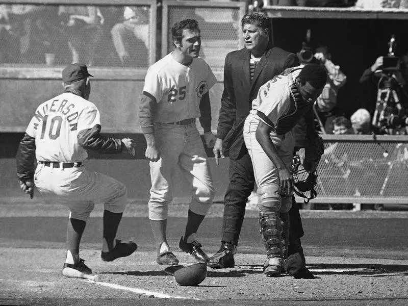 Sparky Anderson, Bernie Carbo, Ken Burkhart, Ellie Hendricks