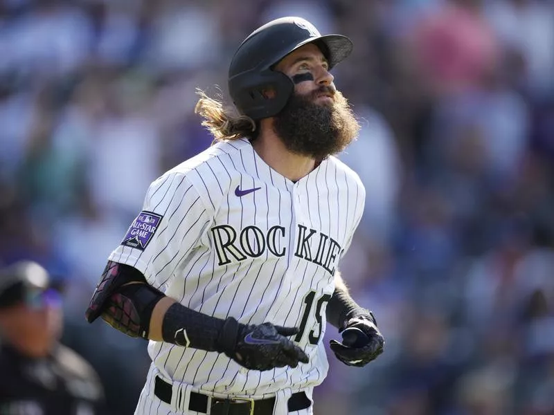 Charlie Blackmon running