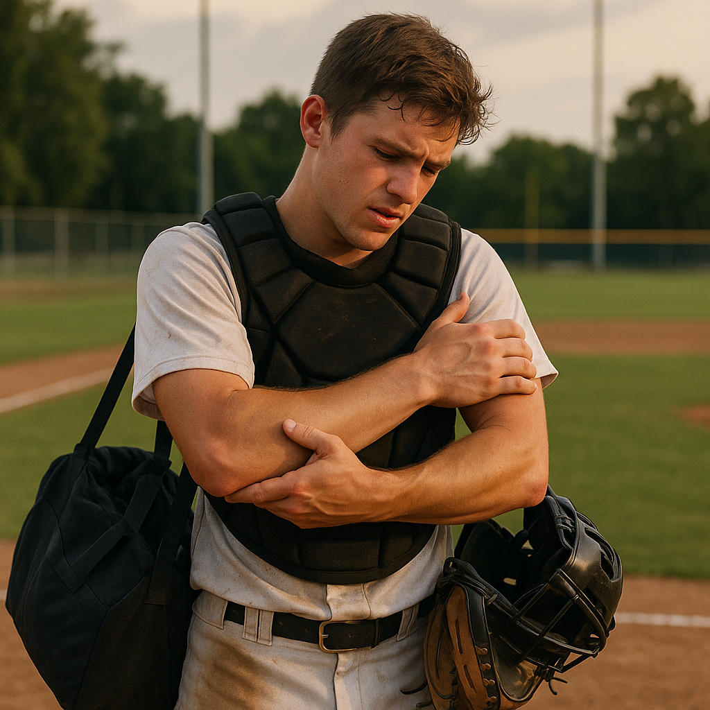 Catcher's elbow is a thing, and it hides behind toughness