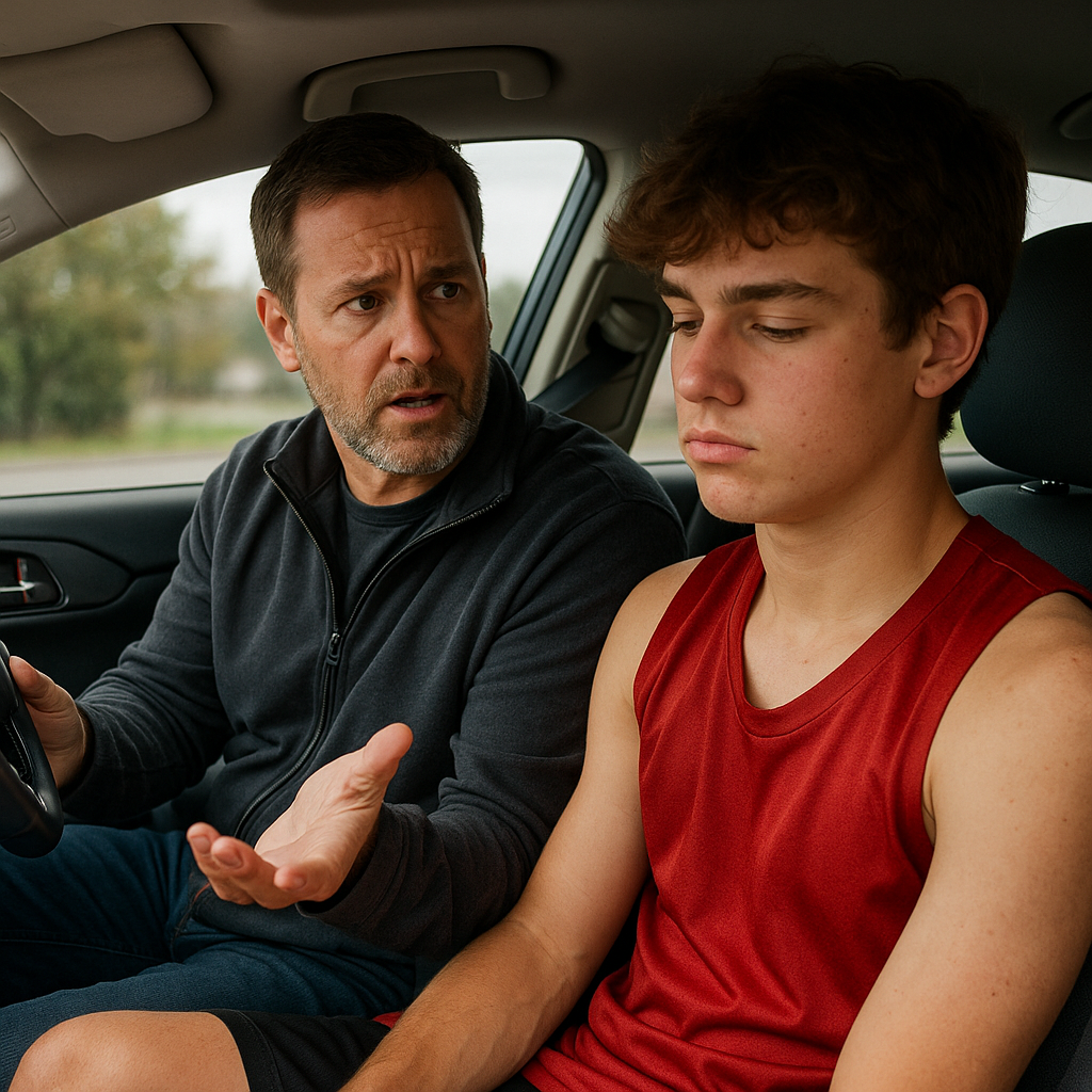 The car-ride script that quietly pushes a kid out