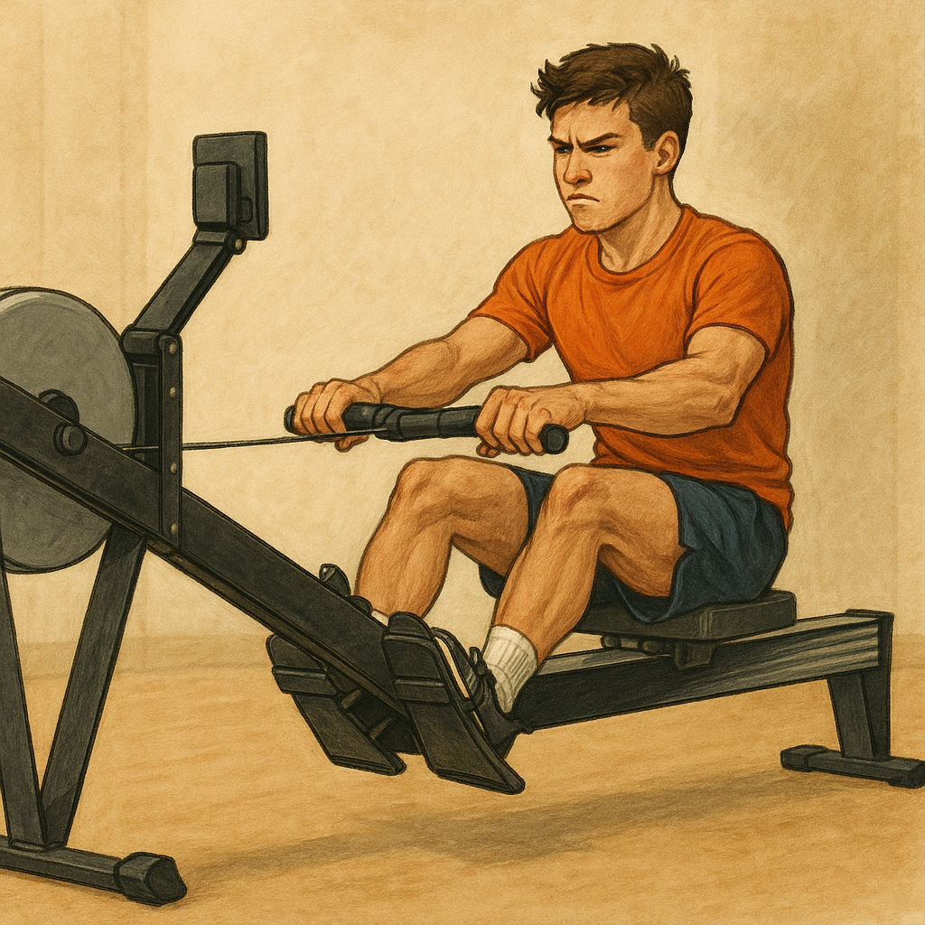 Rowing as a posterior-chain check when legs need a break