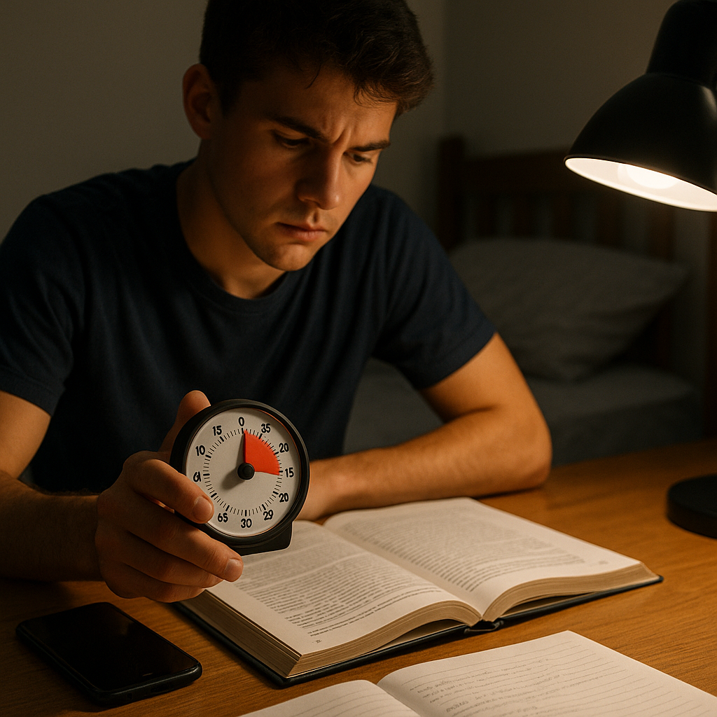 Put an analog timer on the desk, not your phone