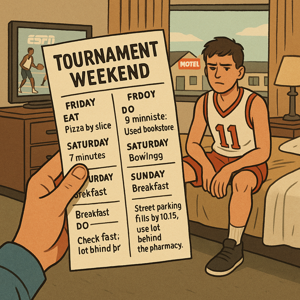 Sell the weekend like a coach sells film: the itinerary