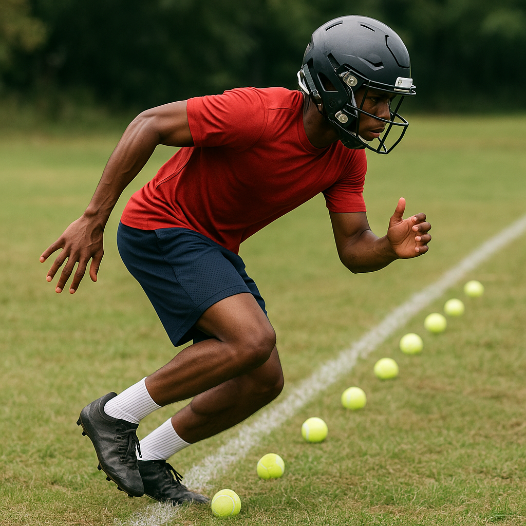 The tennis-ball line drill for quiet feet
