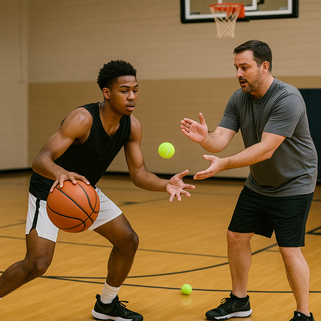 Two-tennis-ball read: pace before the screen