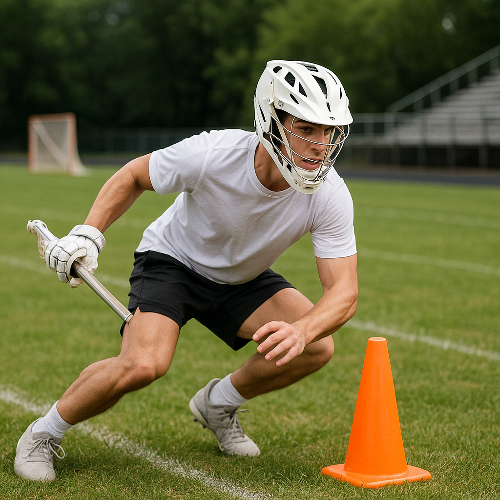 For skill players: the cone "stop-start" that protects your first cut