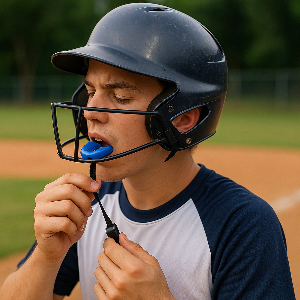 The mouthguard strap is about retrieval, not toughness